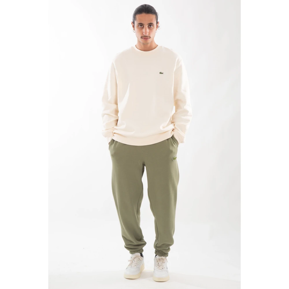 Lacoste Croc Fleece Sweatshirt XFJ White Heren
