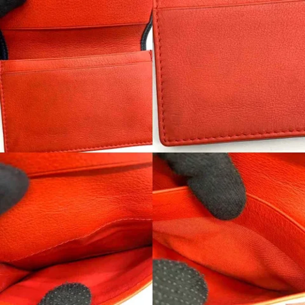 Dior Vintage Pre-owned Leather wallets Blue Dames