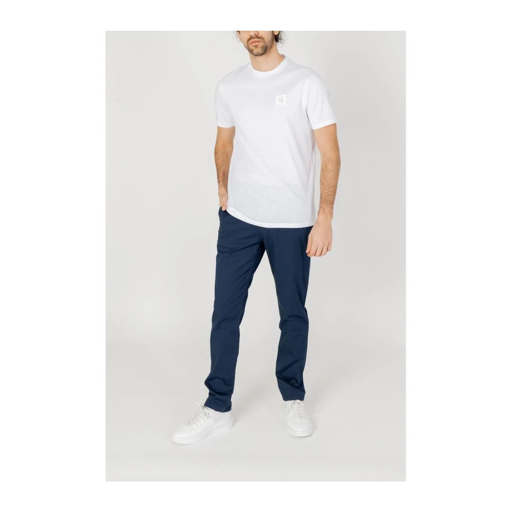Armani Exchange Chinos van katoen en elastaan Blue Heren