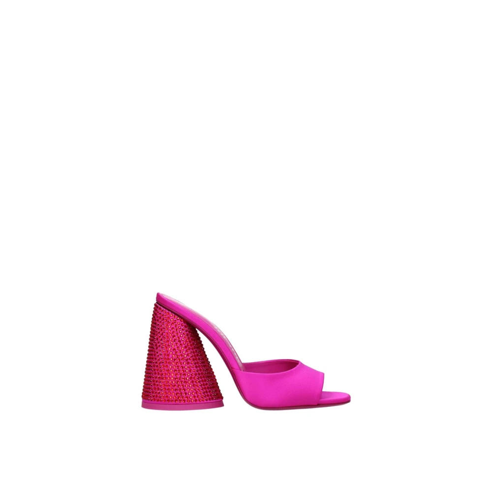 The Attico Rosa Satin Högklackad Sandal