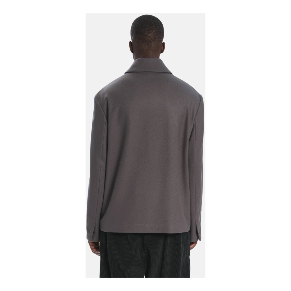 Barena Venezia Comfort Fit Overhemdkraag Ritsjas Purple Heren