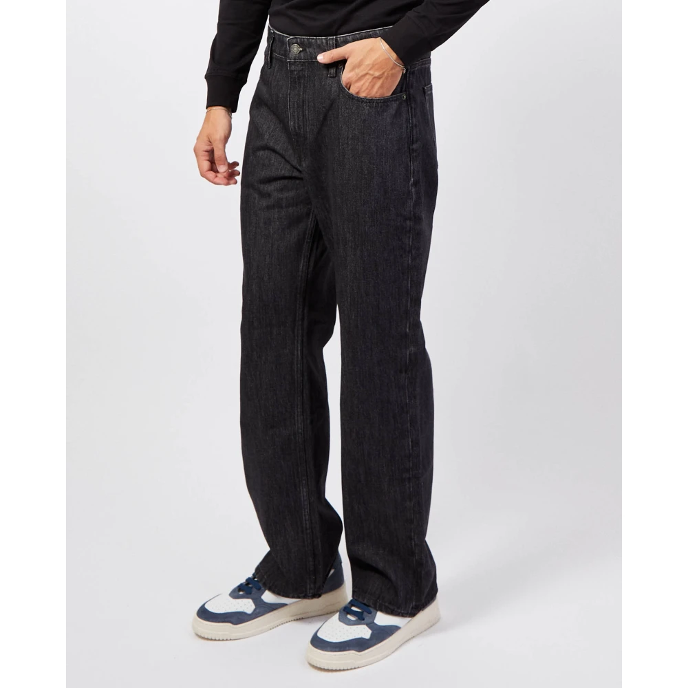 Guess Zwarte relaxte denim jeans Black Heren