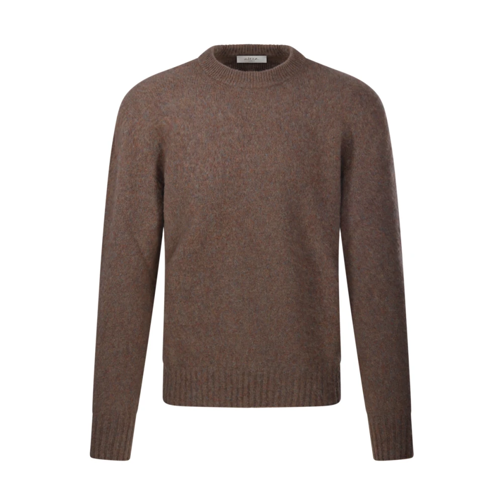 Altea Ronde Hals Sweater in Leer Brown Heren