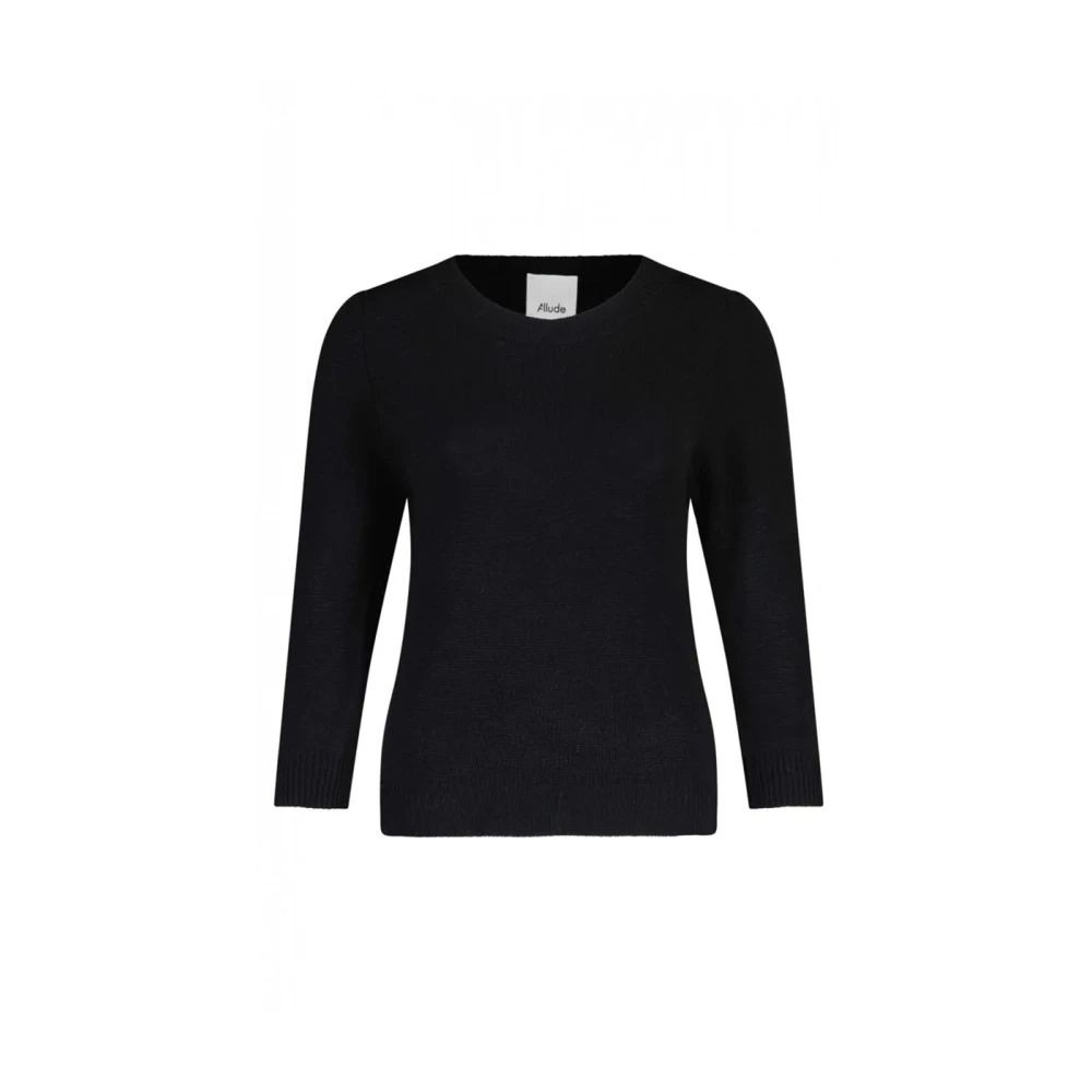 Allude Lyxig Ull-Kashmir Pullover Tröja Black, Dam