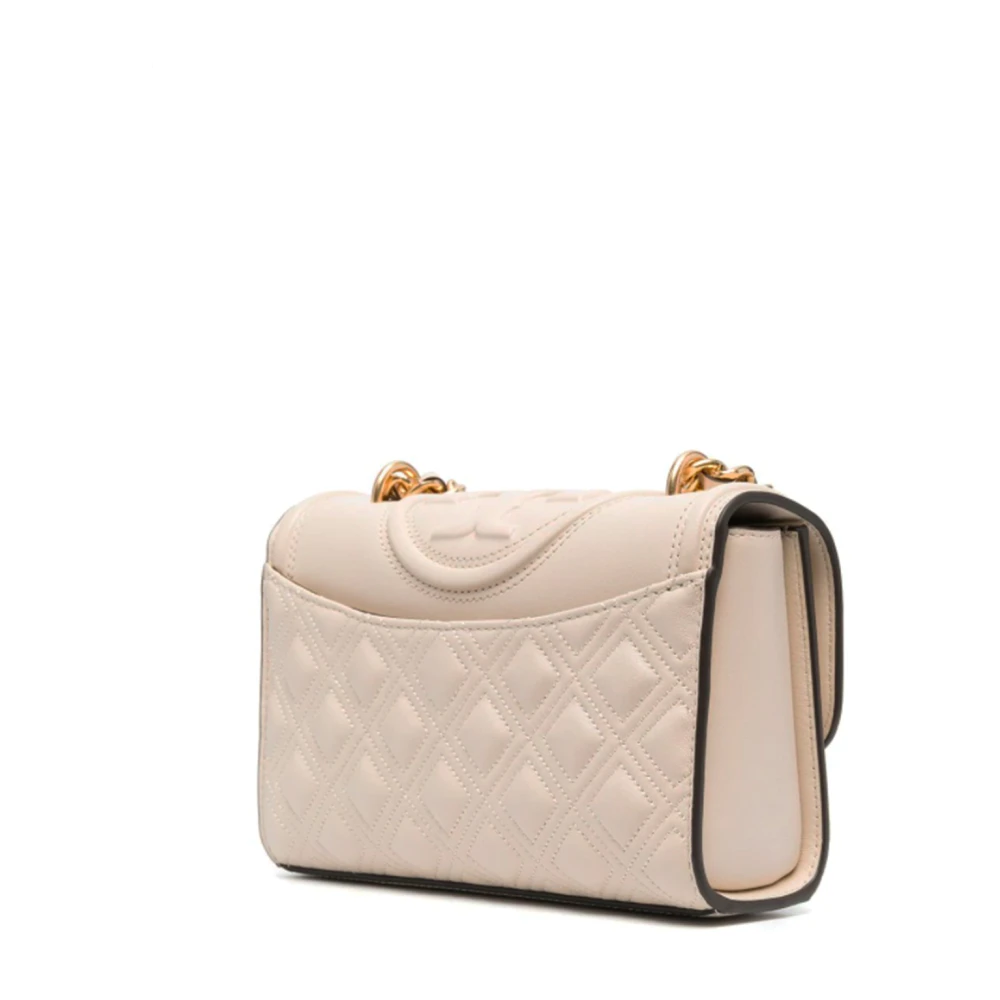 TORY BURCH Gewatteerde Crème Leren Schoudertas White Dames