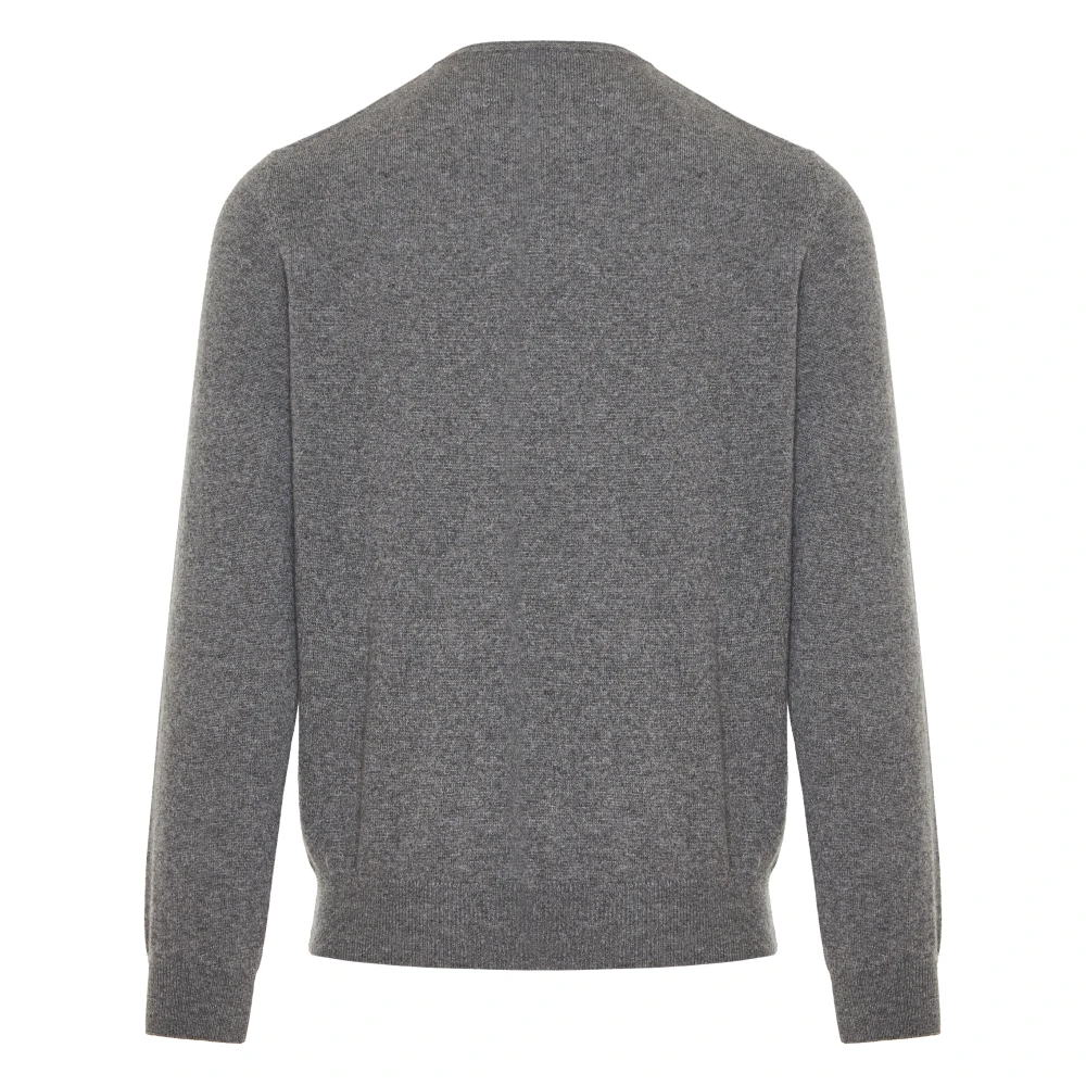 Colombo Luxe Kid Cashmere Crew-Neck Sweater Gray Heren