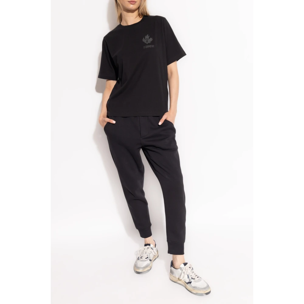 Dsquared2 Katoenen T-shirt Black Dames