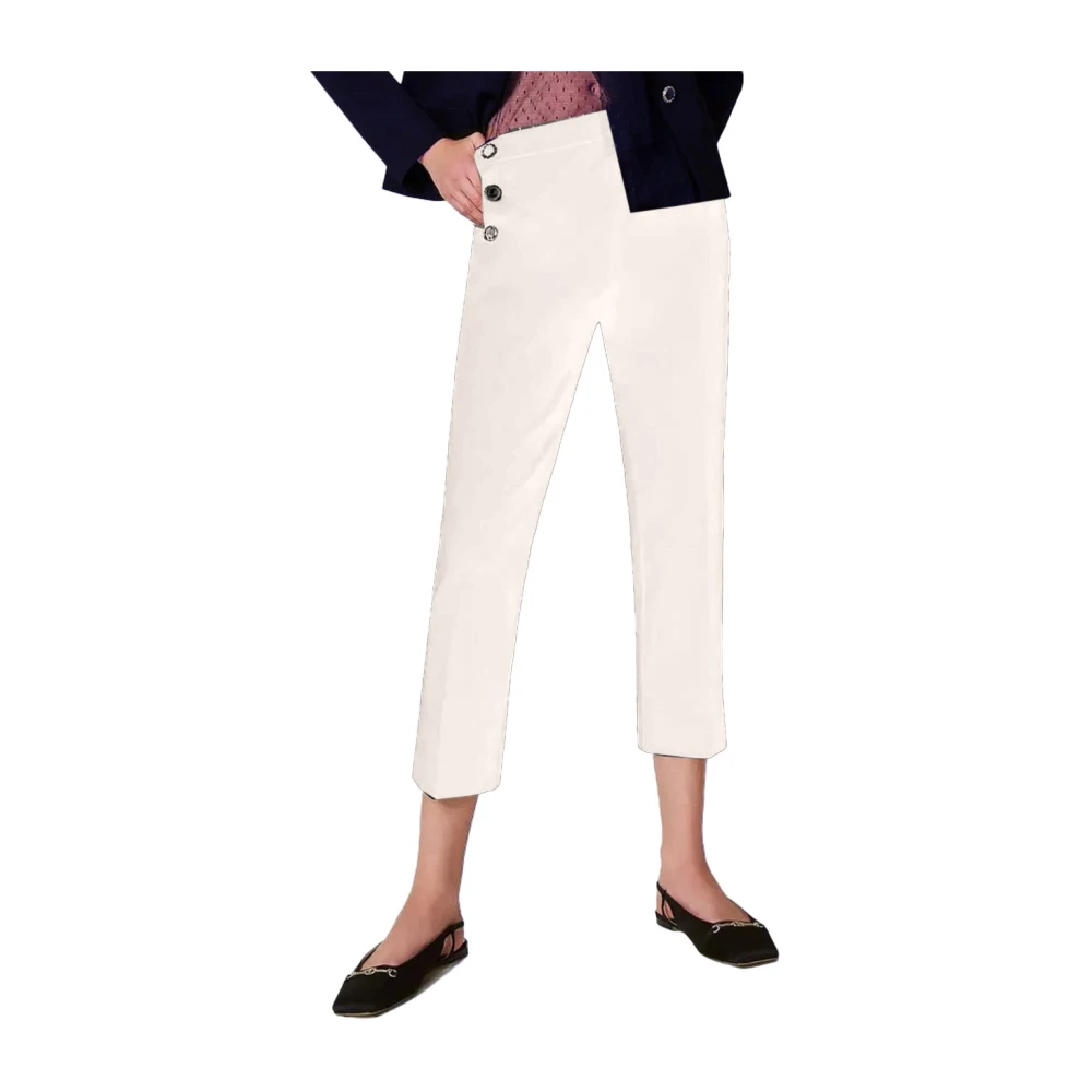 Twinset Viscose Zeemansbroek White Dames