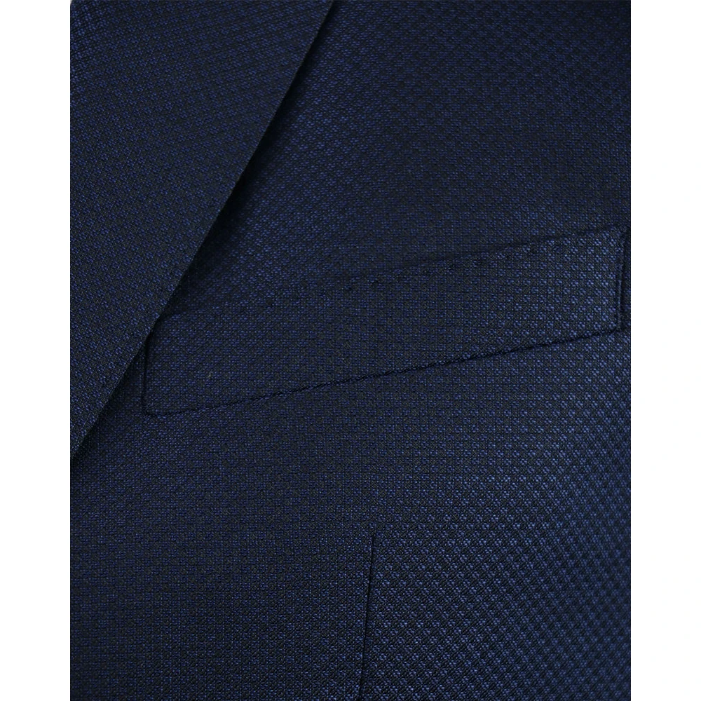 carl gross Klassieke Wollen Blazer Blue Heren