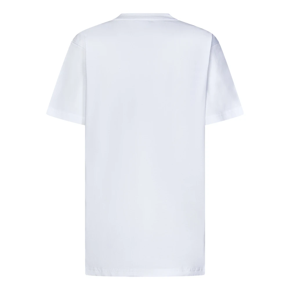 Moschino Witte Teddybeerprint Oversized T-shirt White Dames