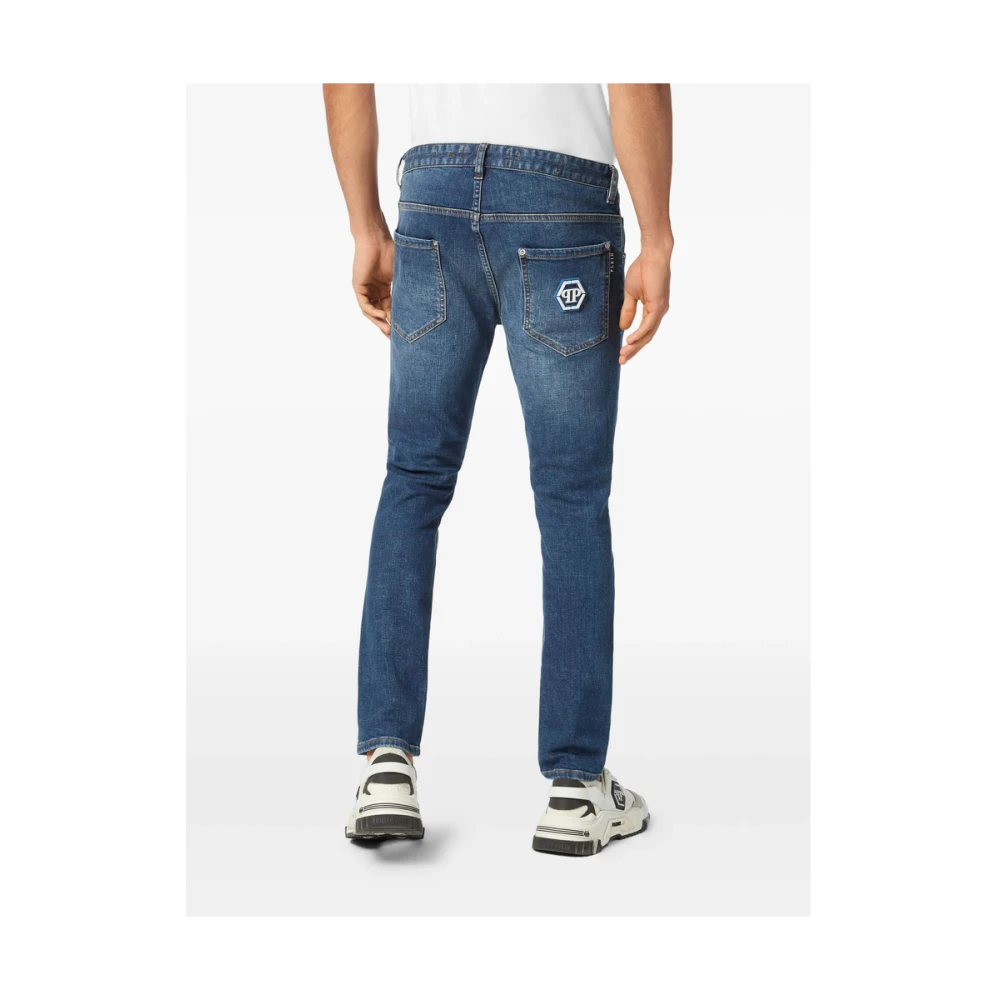 Philipp Plein Indigo Blue Skinny Cut Jeans Blue Heren