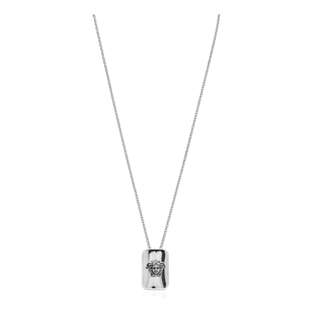 Versace Homme Gris - Collier Avec Pendentif - Accessoires - Taille: One Size