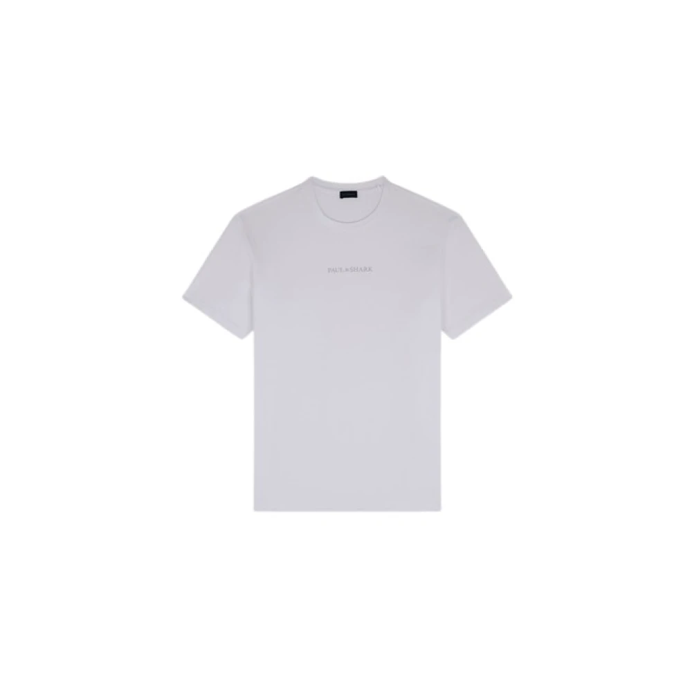 PAUL & SHARK Witte Katoenen Jersey T-shirt Regular Fit White Heren