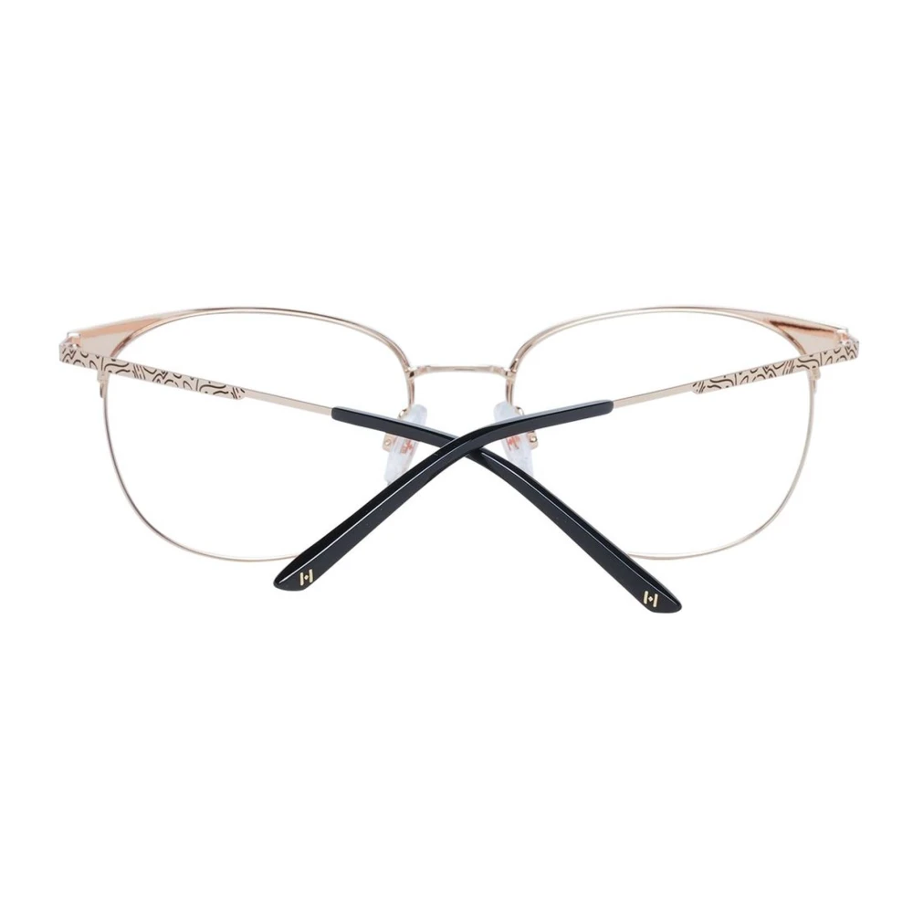 Ana Hickmann Gouden Ronde Metalen Optische Frames voor Vrouwen Yellow Dames