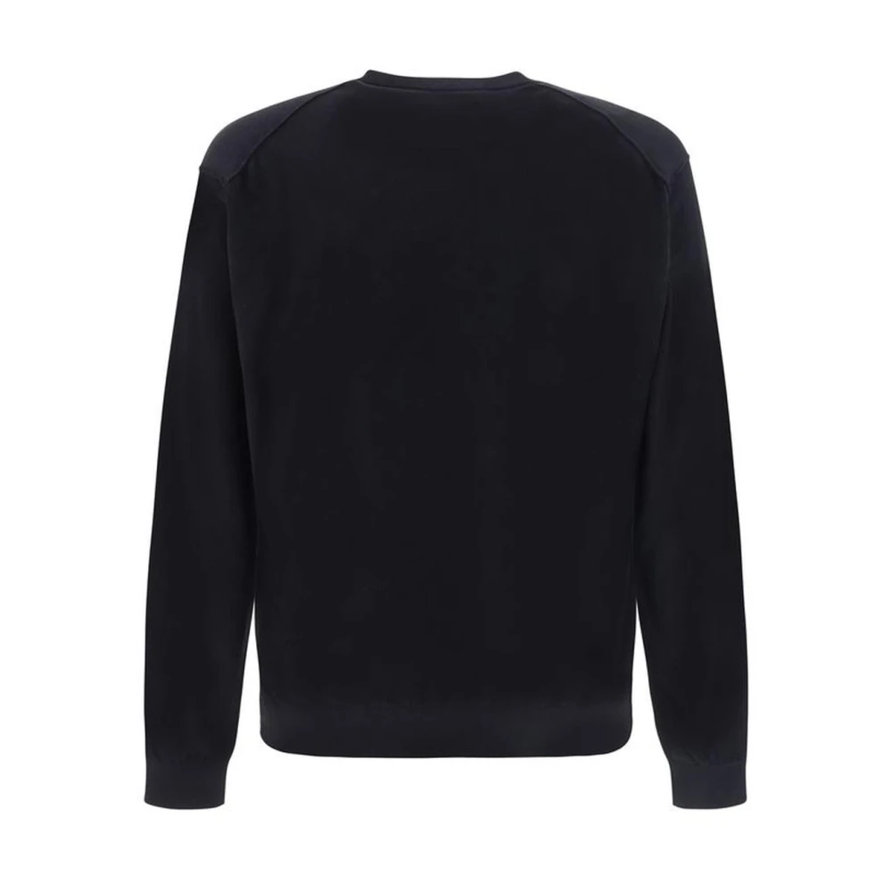 Dolce & Gabbana Monochrome Crew Neck Katoenen Trui Black Heren