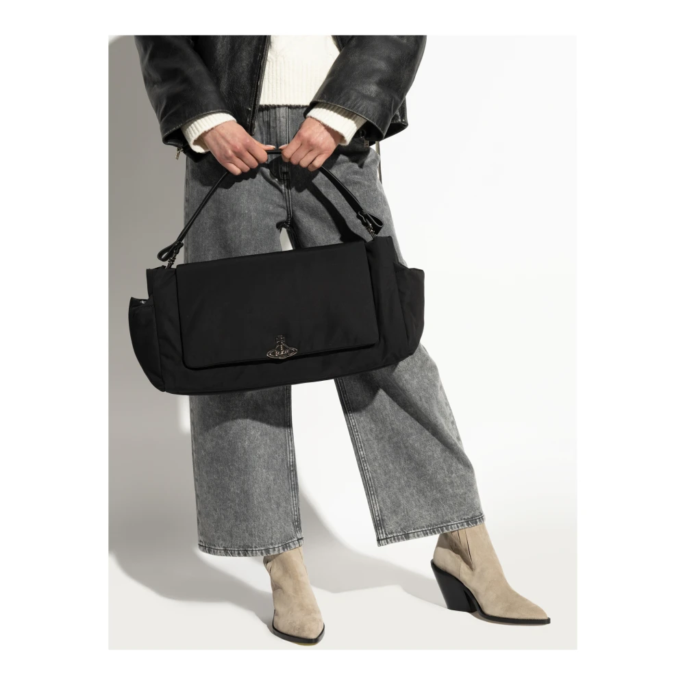 Vivienne Westwood Schoudertas Hazel XL Black Dames