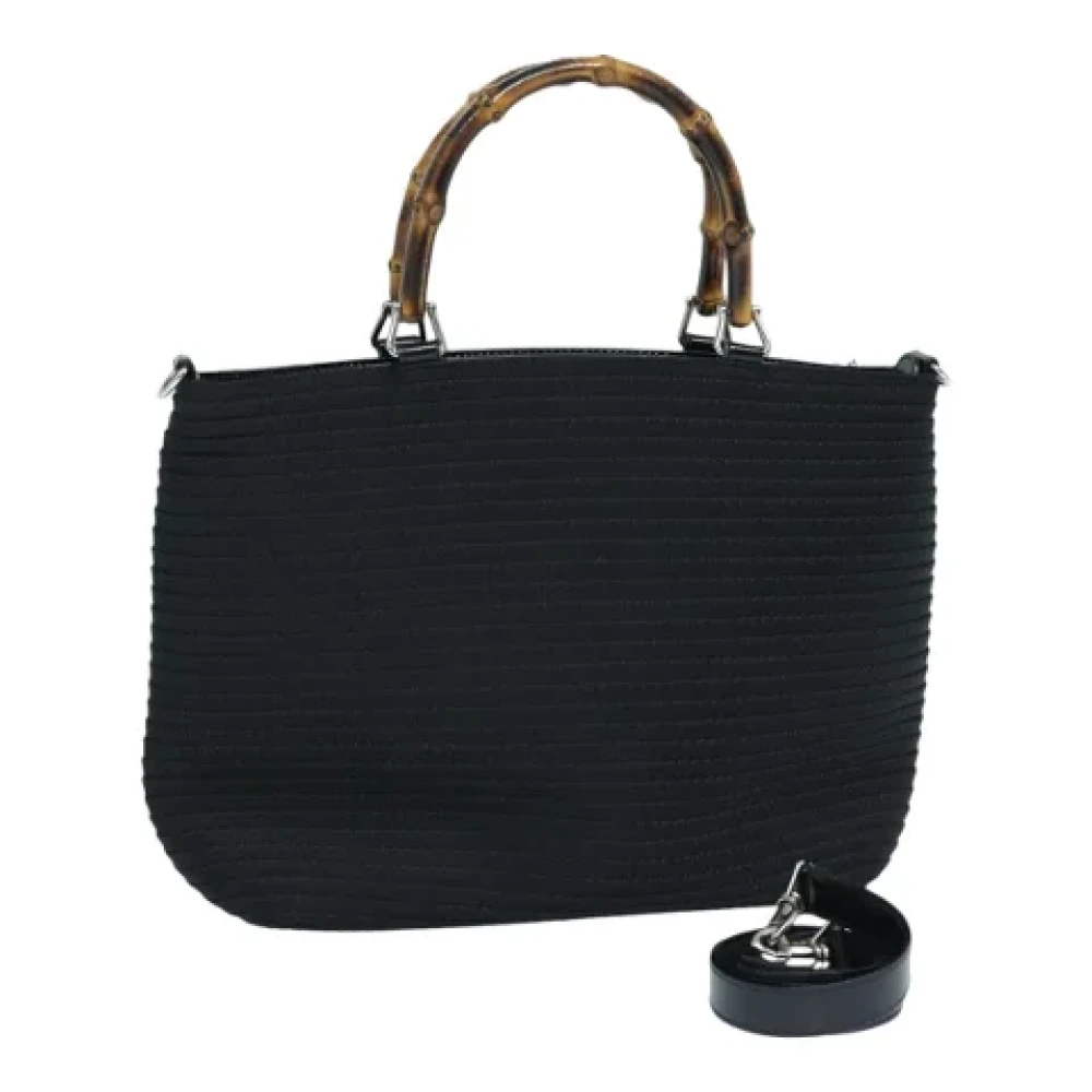 Gucci Vintage Pre-owned Canvas handbags Black Dames