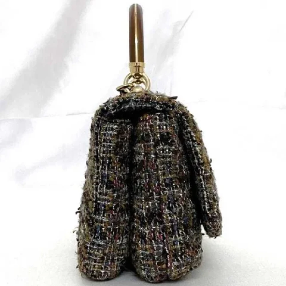 Chanel Vintage Pre-owned Fabric chanel-bags Brown Dames