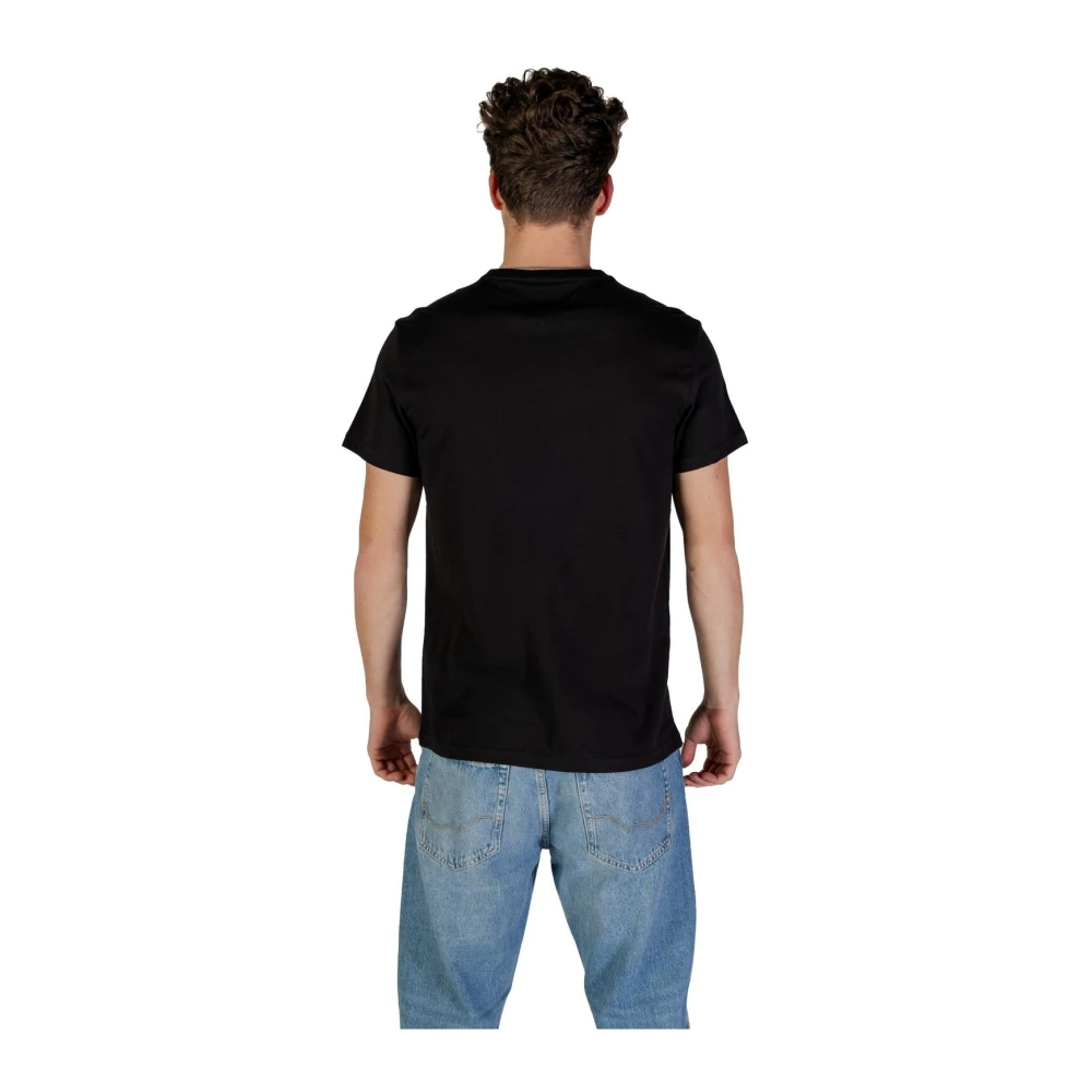 Tommy Jeans Stijlvol Bedrukt Katoenen T-Shirt Black Heren