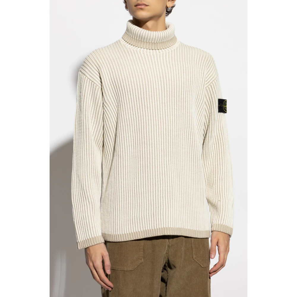 Stone Island Wollen coltrui Beige Heren