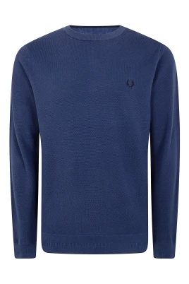 Fred Perry Round-neck Knitwear Blå S