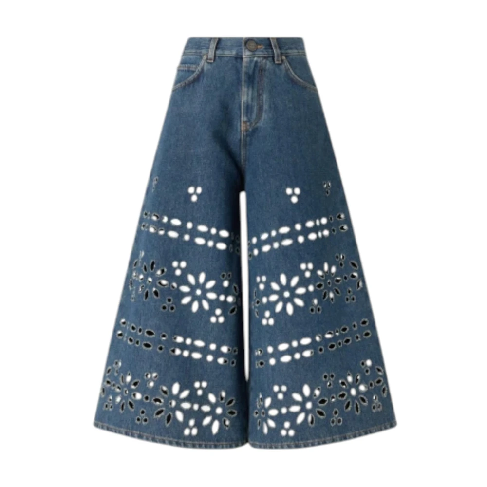 Pinko Women's Blue Wide Jeans