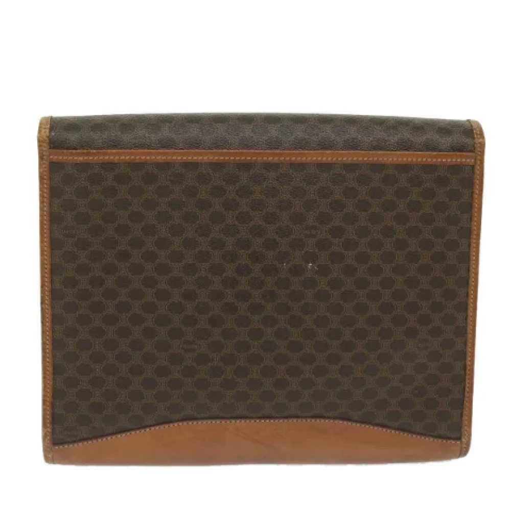 Celine Vintage Pre-owned Leather clutches Brown Dames