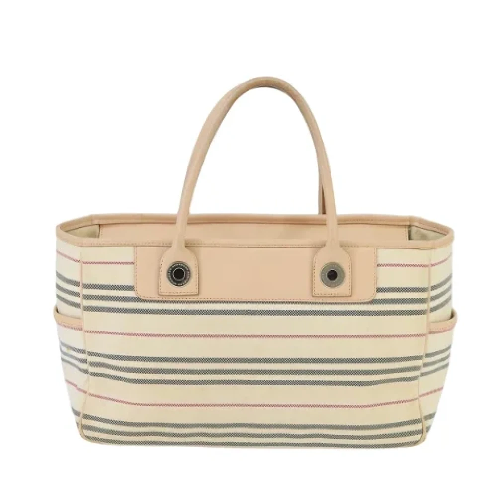 Burberry Vintage Pre-owned Canvas handbags Beige Dames