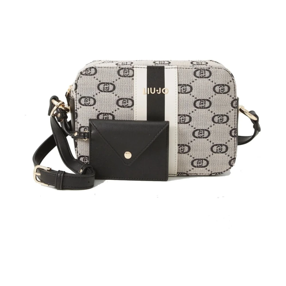 Liu Jo Jacquard Schoudertas met Ritssluiting Beige Dames