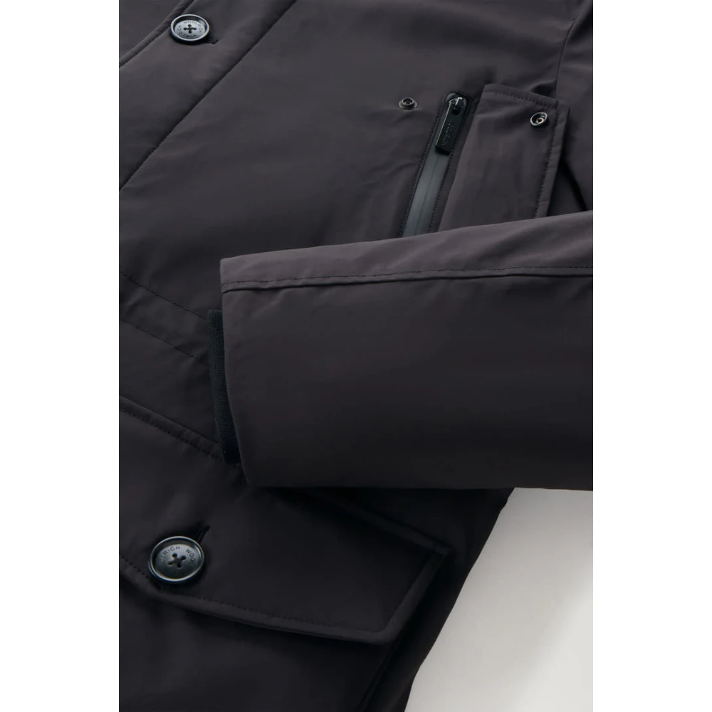 Woolrich Arctic Stretch donsparka in zwart Black Heren