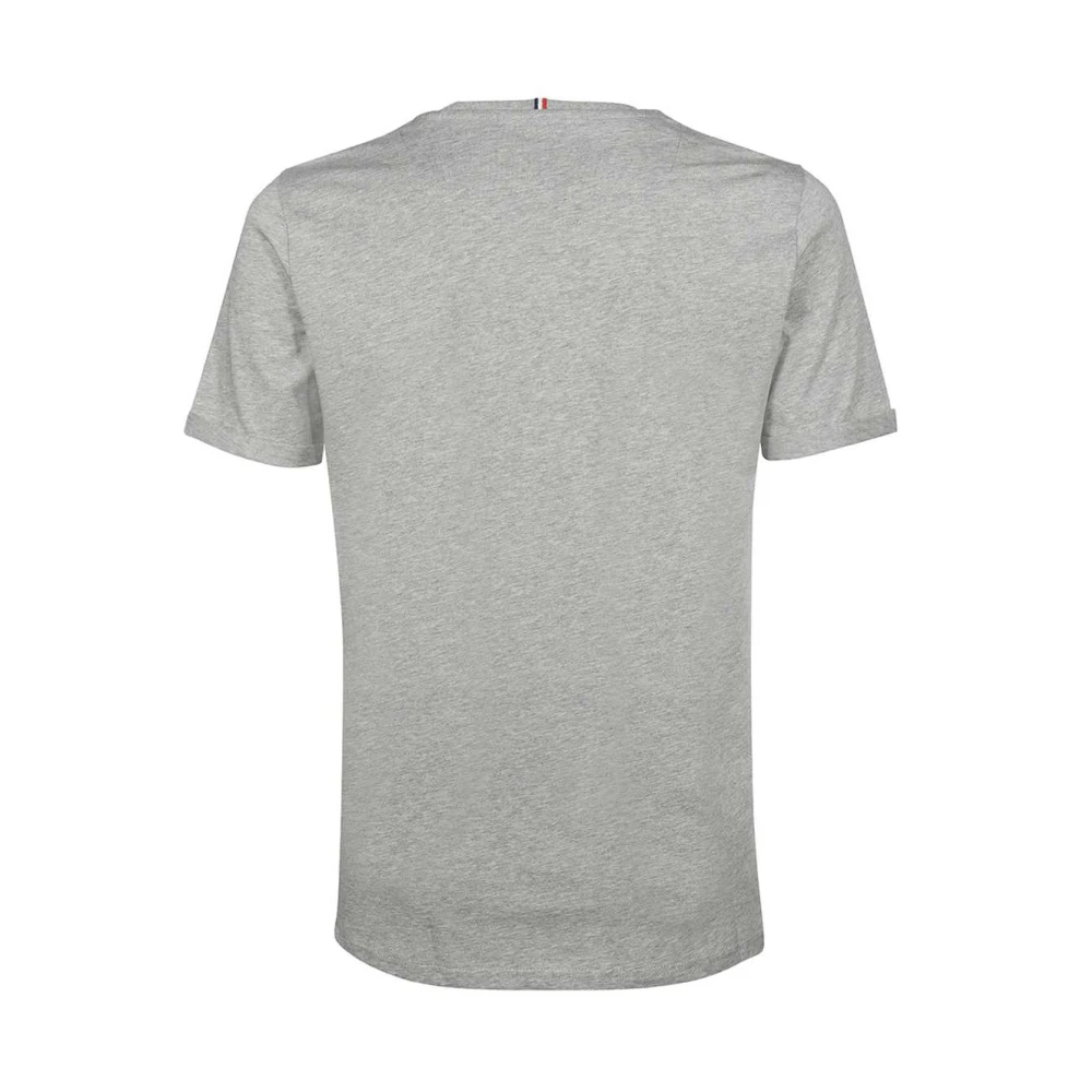 Les Deux Katoenen Crew-Neck T-Shirt met Bouclé Detail Gray Heren