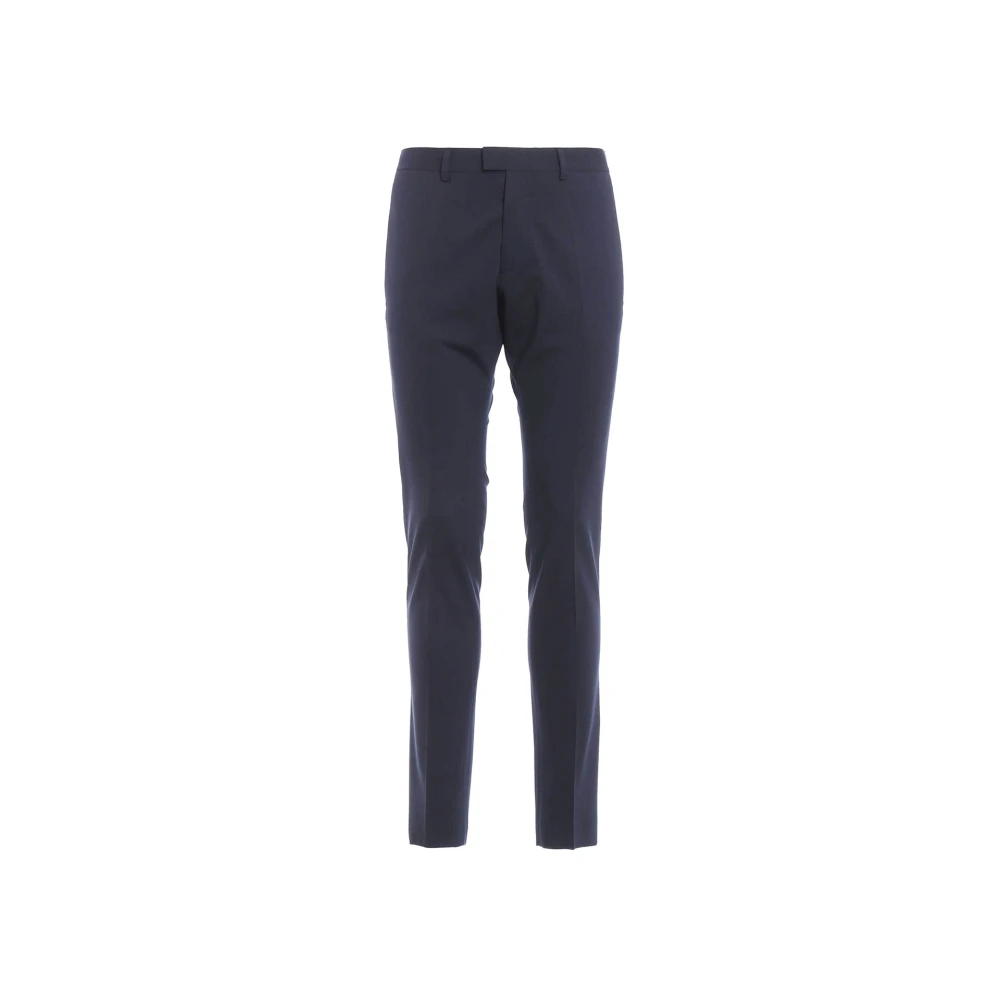 Dsquared2 Klassieke wollen broek met logodetail Blue Heren