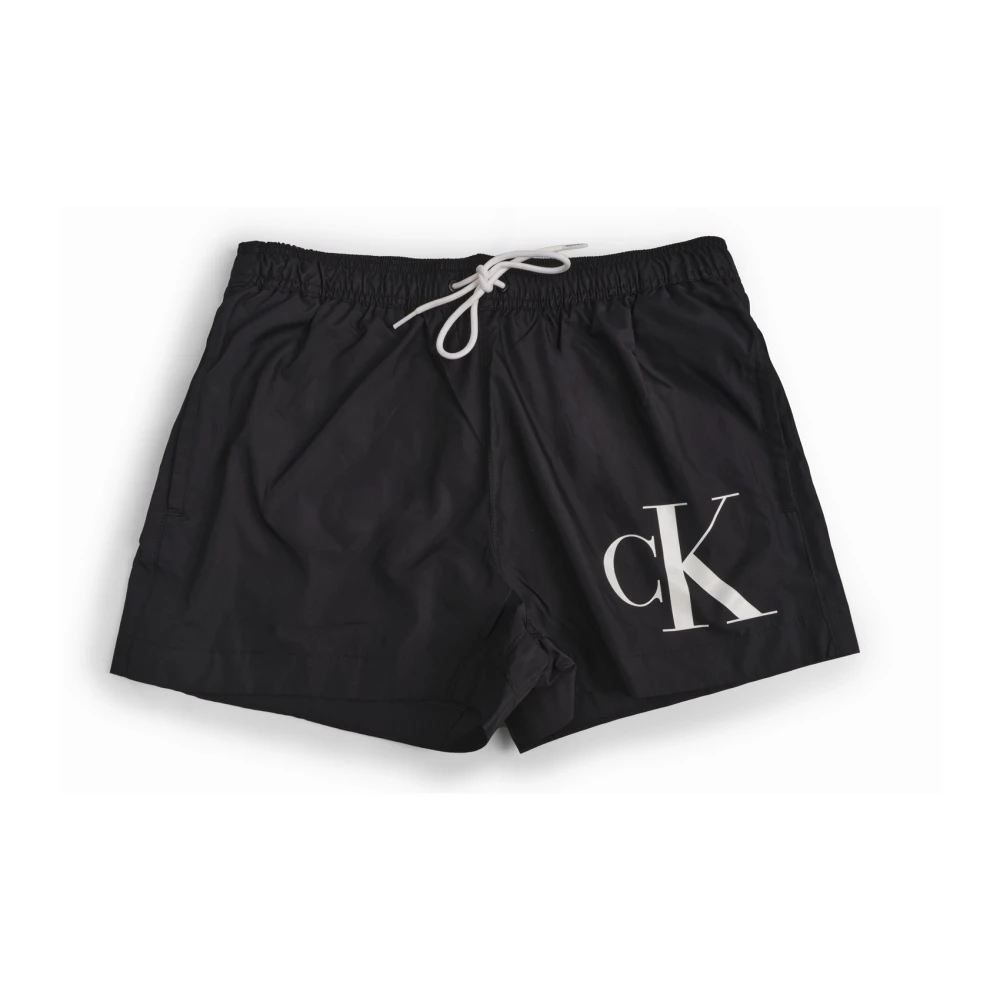 Calvin Klein Swimwear Zwemshort SHORT DRAWSTRING met contrastkleurig logo