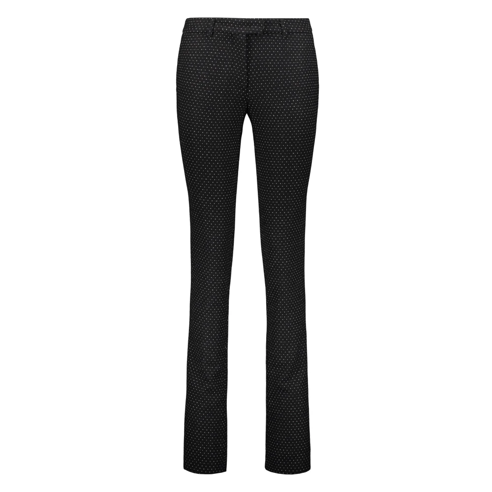 ETRO Polka-dot wollen broek met zakken Black Dames