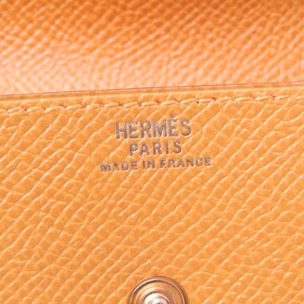 Hermès Vintage Pre-owned Leather wallets Yellow Dames