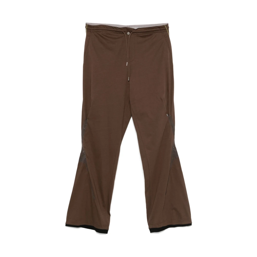 Kiko Kostadinov Koffiebruine Elastische Trekkoordbroek Brown Heren