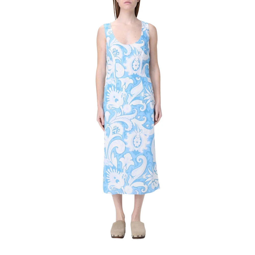 Etro Women's Blue Elegant Summer Midi Dress