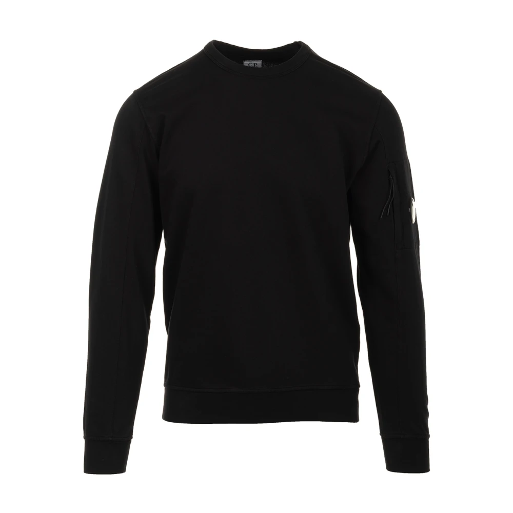 C.p. Company Svart Lätt Fleece Sweatshirt Black, Herr