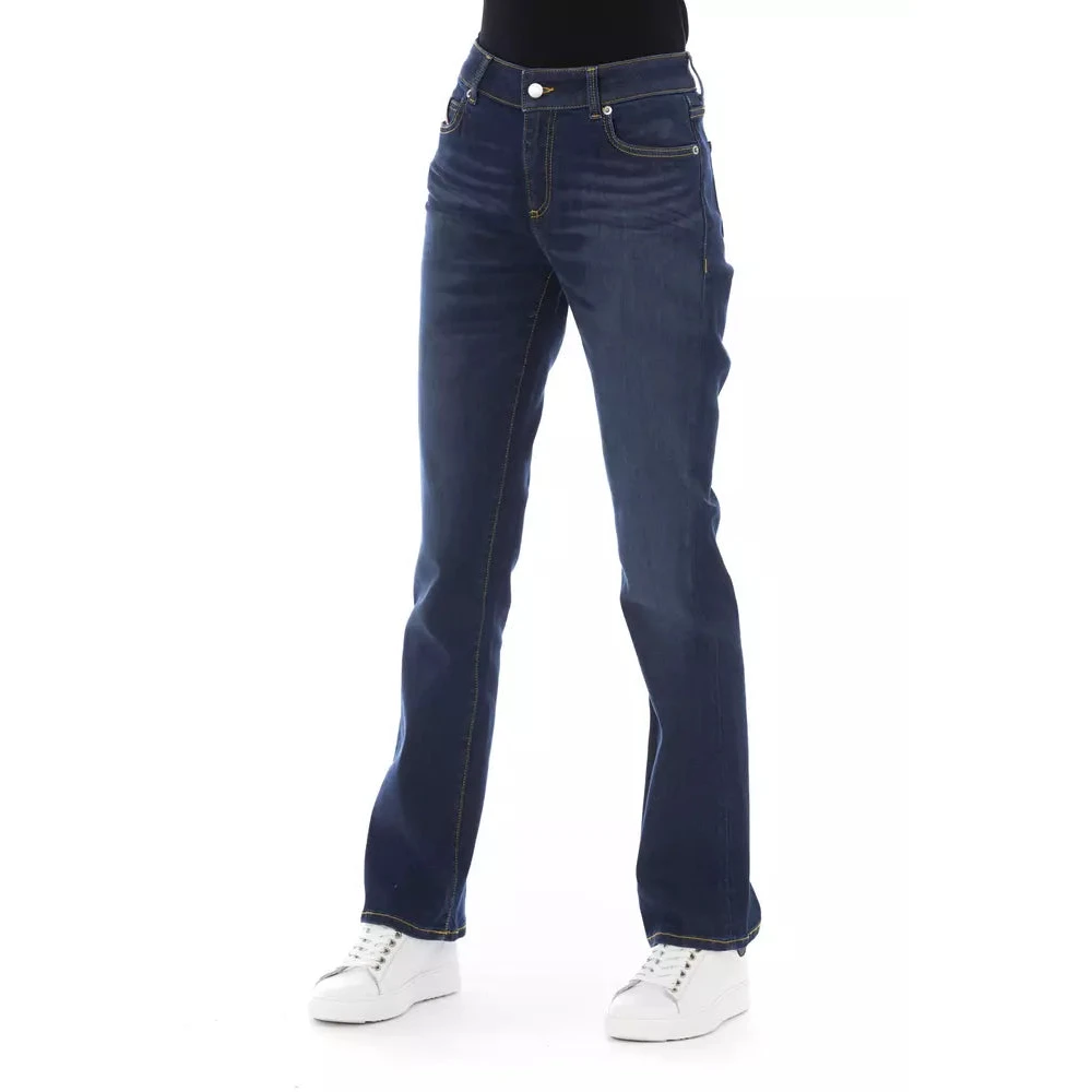 Baldinini Trendy Blauwe Katoenen Jeans Broek Blue Dames