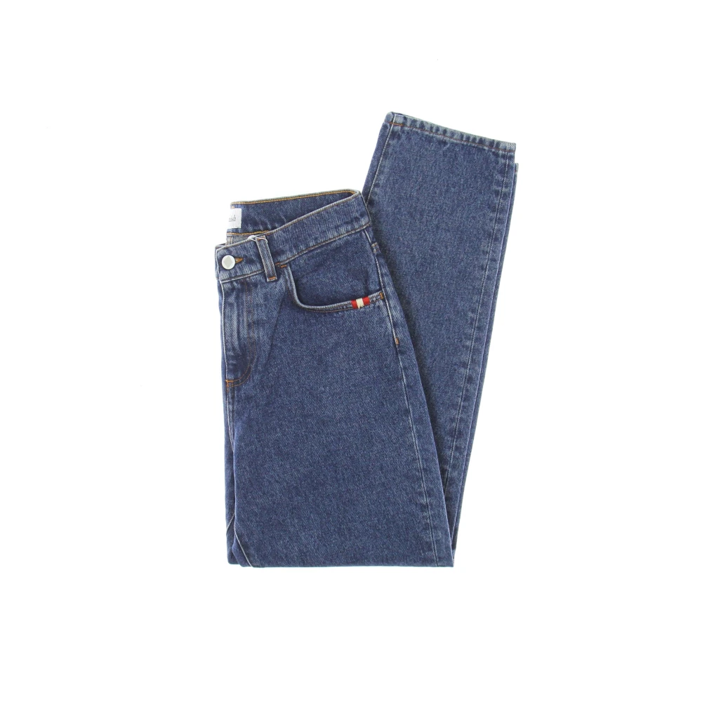 Amish Slim Fit Denim Jeans Stone Washed Blue Dames