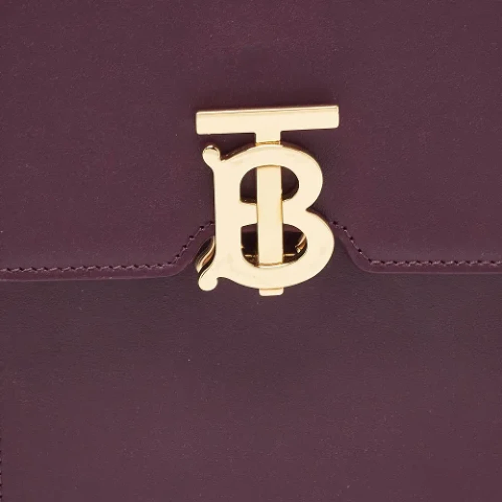 Burberry Vintage Pre-owned Leather crossbody-bags Purple Heren