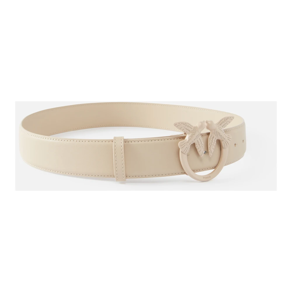 pinko Love Birds Diamond Cut Riem Beige Dames
