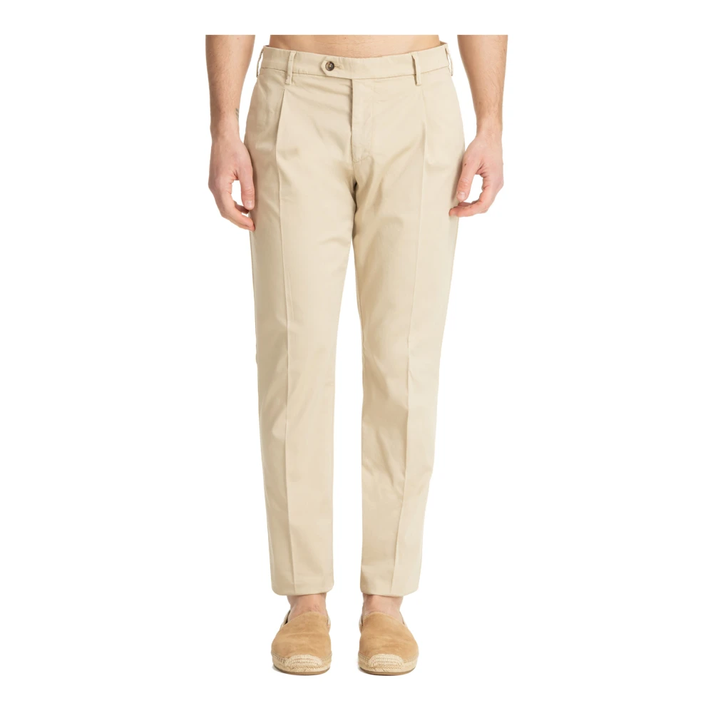 Lardini Klassieke Soho Broek Multipockets Sluiting Beige Heren