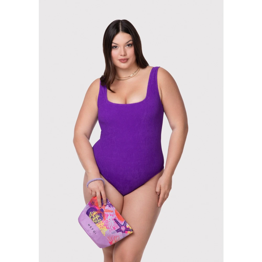 Me-Fui Gestempeld Paars Monokini Badpak Purple Dames
