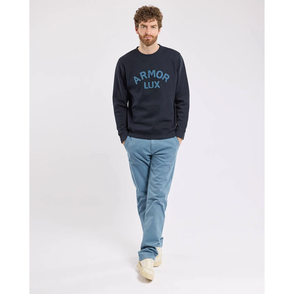 Armor-Lux Klassieke Sweatshirt in Marineblauw Blue Heren