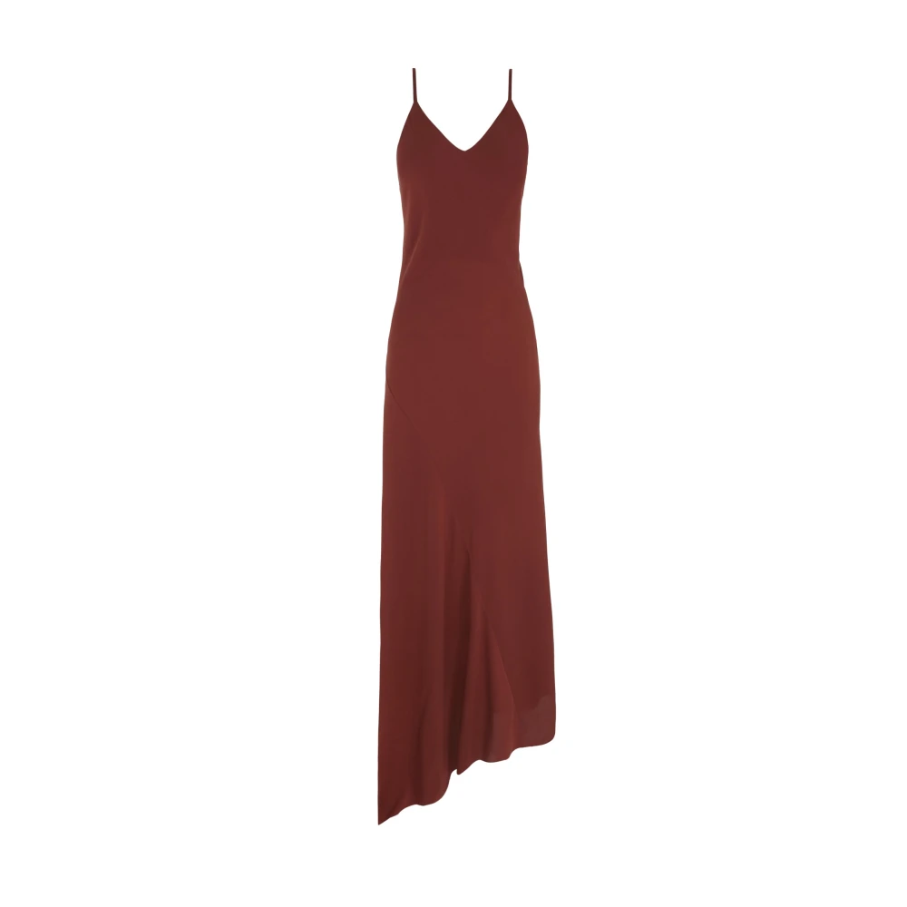 Cortana Zijden stretchjurk met asymmetrische zoom Red Dames