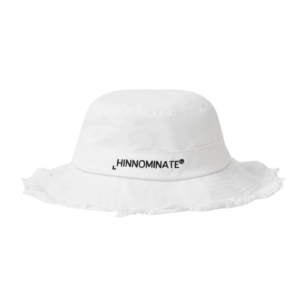Hinnominate Witte Bucket Hat met Zwart Logo White Dames