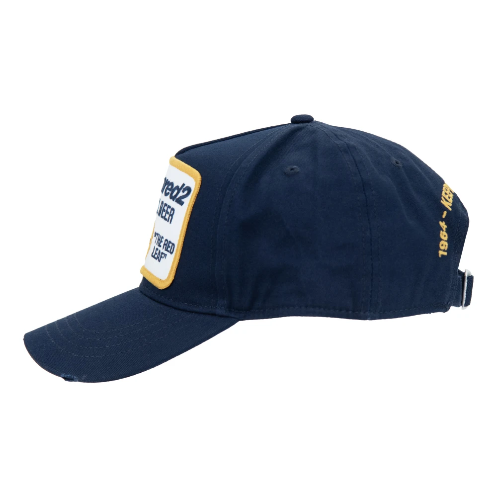 Dsquared2 Geborduurde Baseball Cap met Verstelbare Sluiting Blue Unisex