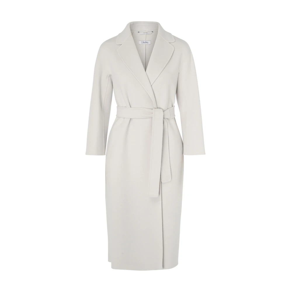 Max Mara Wol wollen jas met riem White Dames