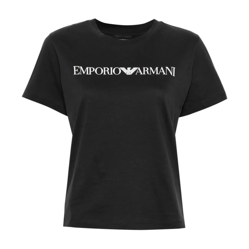 Emporio Armani Femme Bleu Tops, Taille: 38 Fr Cotton Jersey T-Shirt